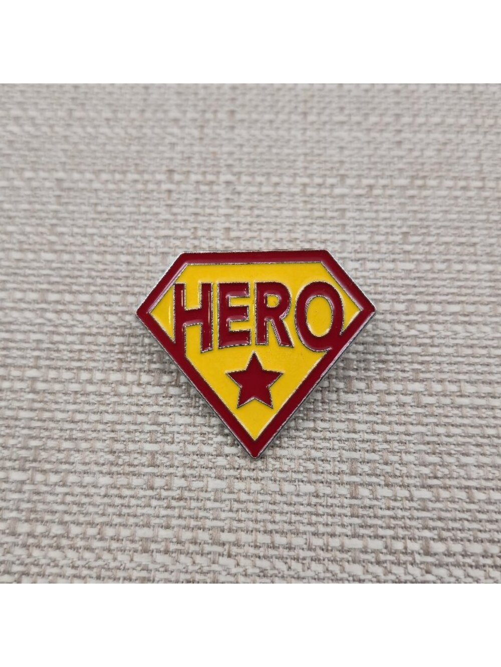 Everyday Hero Enamel Lapel Pin - Collectible Superhero Style Shield A7368